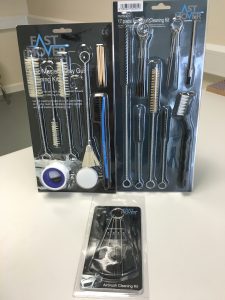 An assortment of different gun cleaning kits available